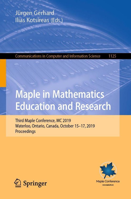 Springer Nature Proceedings Computer Science - Maple in Math ... - cover
