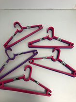 Klerenhangers - roze&paars - 5 x 10 stuks