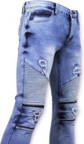 Spijkerbroek Mannen - Biker Jeans Skinny - 3020-16 - Blauw