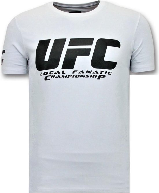 T-shirts pour hommes fanatiques locaux avec imprimé - UFC Championship Basic - T-shirt blanc pour hommes - UFC Championship Print - T-shirt pour hommes noir Taille M