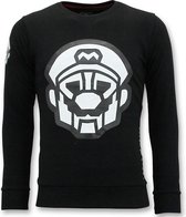 Stoere Sweater Heren - Mario - Zwart