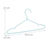 relaxdays kledinghangers 12 stuks - kleerhangers - broekhangers - antislip klerenhangers groen