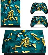 Xbox One X Sticker | Xbox One X Console Skin | Shattered Glass | Xbox One X Shattered Glass Skin Sticker | Console Skin + 2 Controller Skins