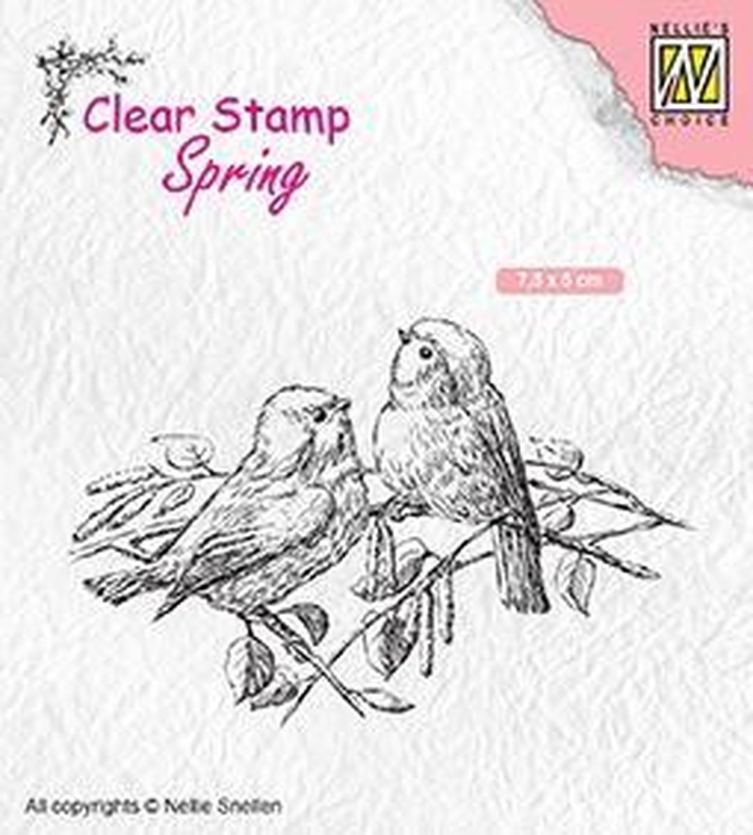 SPCS011 Clear Stamps Spring "two birds"