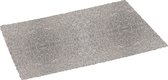 HomePlaceEU rechthoek Anti-slip Placemats 40 x 30 cm Platina per 2 stuks