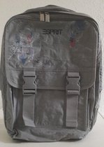 Esprit Rugtas / Backpack licht grijs met leuke print.