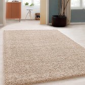 Hoogpolig vloerkleed - Solid Beige 80x150cm