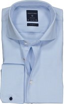 Profuomo - Overhemd Cutaway Dubbelmanchet Blue - 42 - Heren - Slim-fit