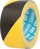 Advance AT8 PVC Markering tape 50mm x 33m Zwart/Geel