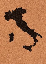 Prikbord kurk | 40x60 cm staand | Italië kaart
