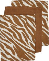 Meyco 3-pack washandjes - Zebra-Uni camel-Zebra