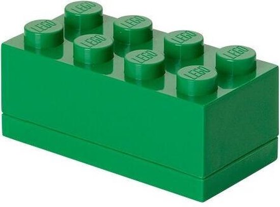 Lego Mini Box 8 Lunchbox - 4,6x9,2x4,3 cm - Vert foncé