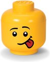 De grote LEGO Silly 8.5L-container met de kenmerken van een jongen die de tong laat zien