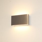 Artdelight - Wandlamp Box - Aluminium - 2x LED 4W 2700K - IP54 - Dimbaar