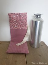 Kruikzak Pink Leopard - Kraamcadeau - Babyshower - kruikzak - Warmhoudhoes fles of kruik