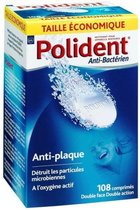 POLIDENT Doos met 108 tabletten tandplak tand- en antibacterieel