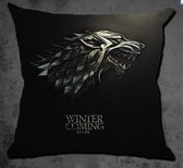 Game of Thrones kussenhoes. Kussensloop Game of Thrones thema. Huis Stark kussenhoes. 45x45