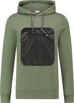 Purewhite -  Heren Slim Fit    Hoodie  - Groen - Maat M