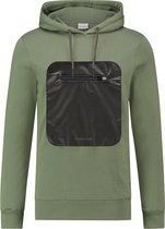 Purewhite -  Heren Slim Fit    Hoodie  - Groen - Maat XS