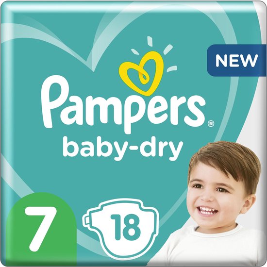 Pampers Baby-Dry - Maat 7 (15kg+) - 18 Luiers | bol.com