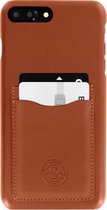 Serenity Dual Pocket Leather Back Cover Apple iPhone 7/8 Plus Cognac Brown