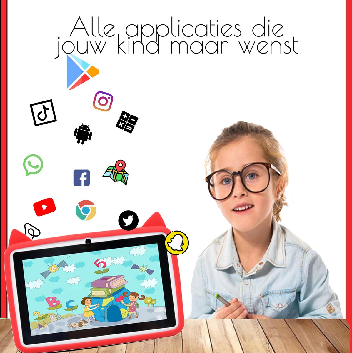Kindertablet 7 peuters editie tablet met wifi-camera
