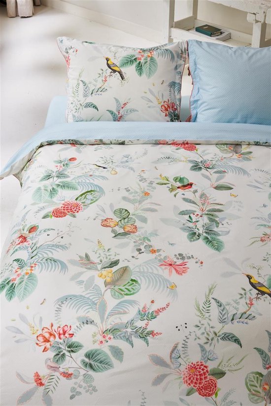 Pip Studio Floris - Housse de couette - double - 200x200 / 220 cm - Wit