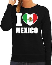 I love Mexico sweater / trui zwart voor dames 2XL