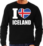 I love Iceland sweater / trui zwart voor heren 2XL