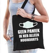 Geen paniek ik heb alleen hooikoorts tas zwart voor dames – kado /  tasje / shopper