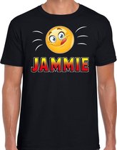 Funny emoticon t-shirt jammie zwart voor heren L