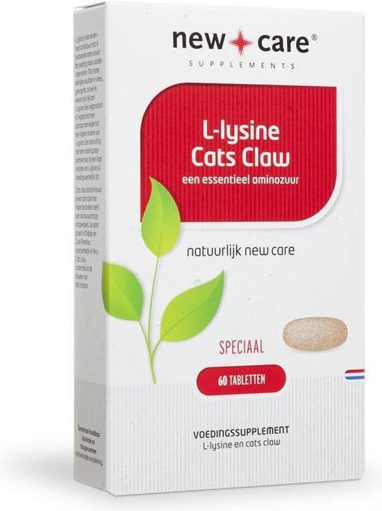 Bol Com New Care L Lysine Cats Claw Speciaal 60 Tabletten Voedingssupplement