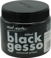 Mont Marte® Zwarte Gesso 500 ml - Universele Schilders Primer