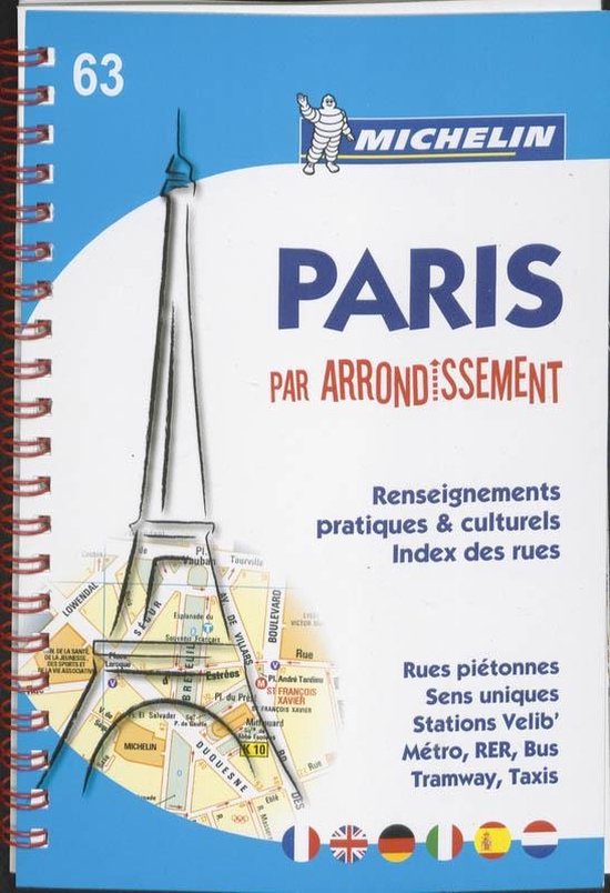 Cover van het boek 'Paris par Arrandissement 63 Michelin KRT' van  Onbekend