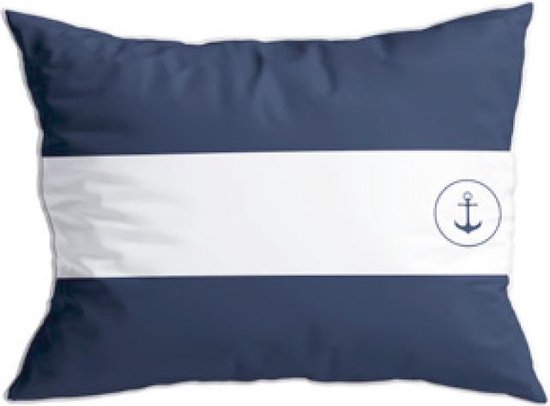 massa Gang Oppositie Marine Business Santorini blauw gestreepte Vlag Kussen 40 x 30 cm (2 stuks)  | bol.com