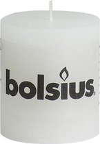 Bolsius Rustiek Stomp -  80x68mm -  wit - 4 Stuks