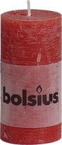 Bolsius Rustieke Stompkaarsen - 10x5cm - Rood - 3 Stuks