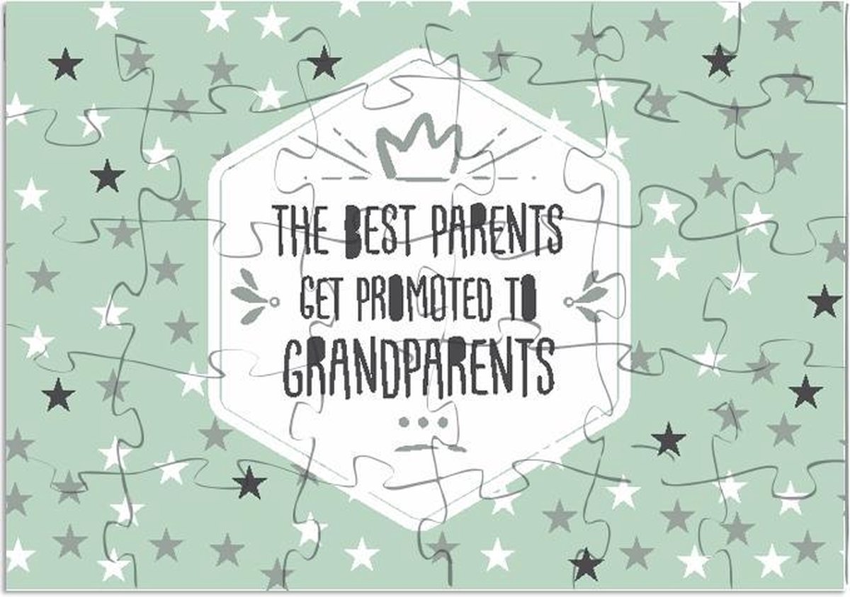 Puzzel Zwangerschapsaankondiging Oma en Opa - The Best Parents Get Promoted  To... | bol.com