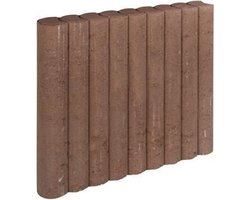 3 stuks! Rondo palissade bruin 8x50x50 cm Gardenlux