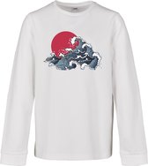 Kinder Japan Waves Longsleeve wit