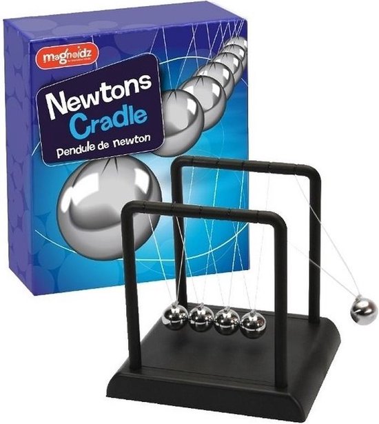 Newton pendel cradle met 5 ballen - Wetenschap spel / Kantoor/bureau  decoratie gadget... | bol.com