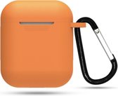 Airpod Siliconen Hoesje Casez - Oranje - Geschikt voor Apple Airpods - airpod case - oordopjes hoesje - beschermhoesje airpods - draadloze oordopjes bescherming - draadloze koptele