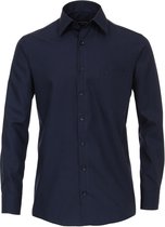CASA MODA comfort fit overhemd - marine blauw - Strijkvrij - Boordmaat: 40