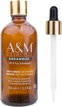 Argan olie van A&M cosmetics 100% puur&zuiver (koudgeperst) voor haar&huid