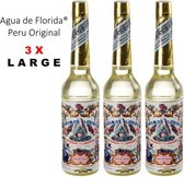 3 x LARGE Florida Water 270 ml AGUA DE FLORIDA original Peru