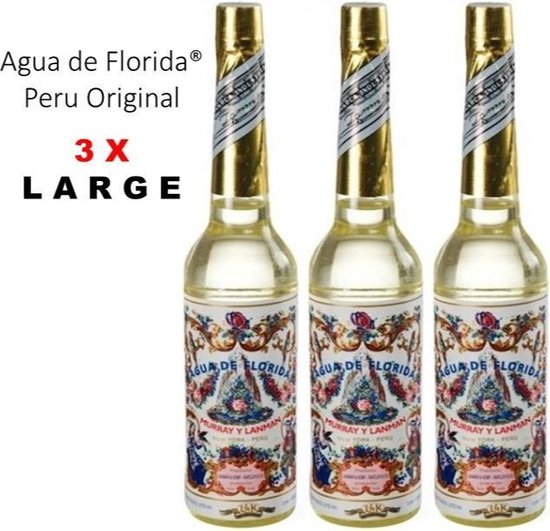 3 x LARGE Florida Water 270 ml AGUA DE FLORIDA original Peru