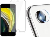 Protecteur d'écran pour iPhone SE 2020 - Verre de protection complet de l'écran + lentille de protection de l'appareil photo