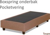 Boxspringonderbak Pocketvering, 80 x 200, Taupe | Losse boxspring | Boxspring bedbodem | Boxspring onderstel | Pocketboxspring | Boxspring zonder matras