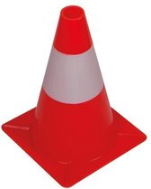 Afbakeningskegel - kleur rood/wit - hoogte 30 cm