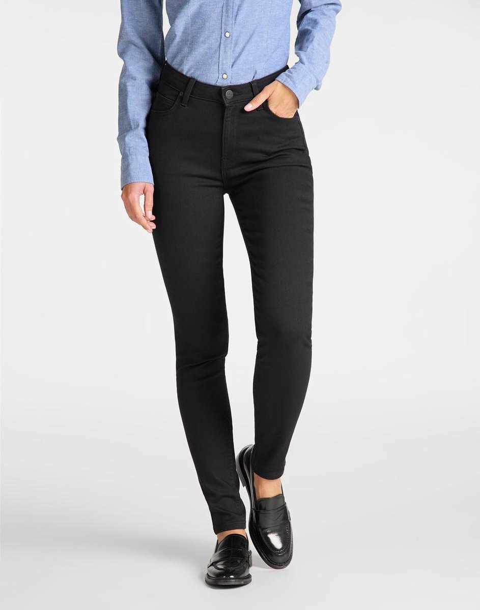 Lee SCARLETT HIGH Skinny fit Dames Jeans W28 X L31 Zwart